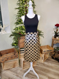 Polka Dots & Bow Satin Skirt by Shabby Apple