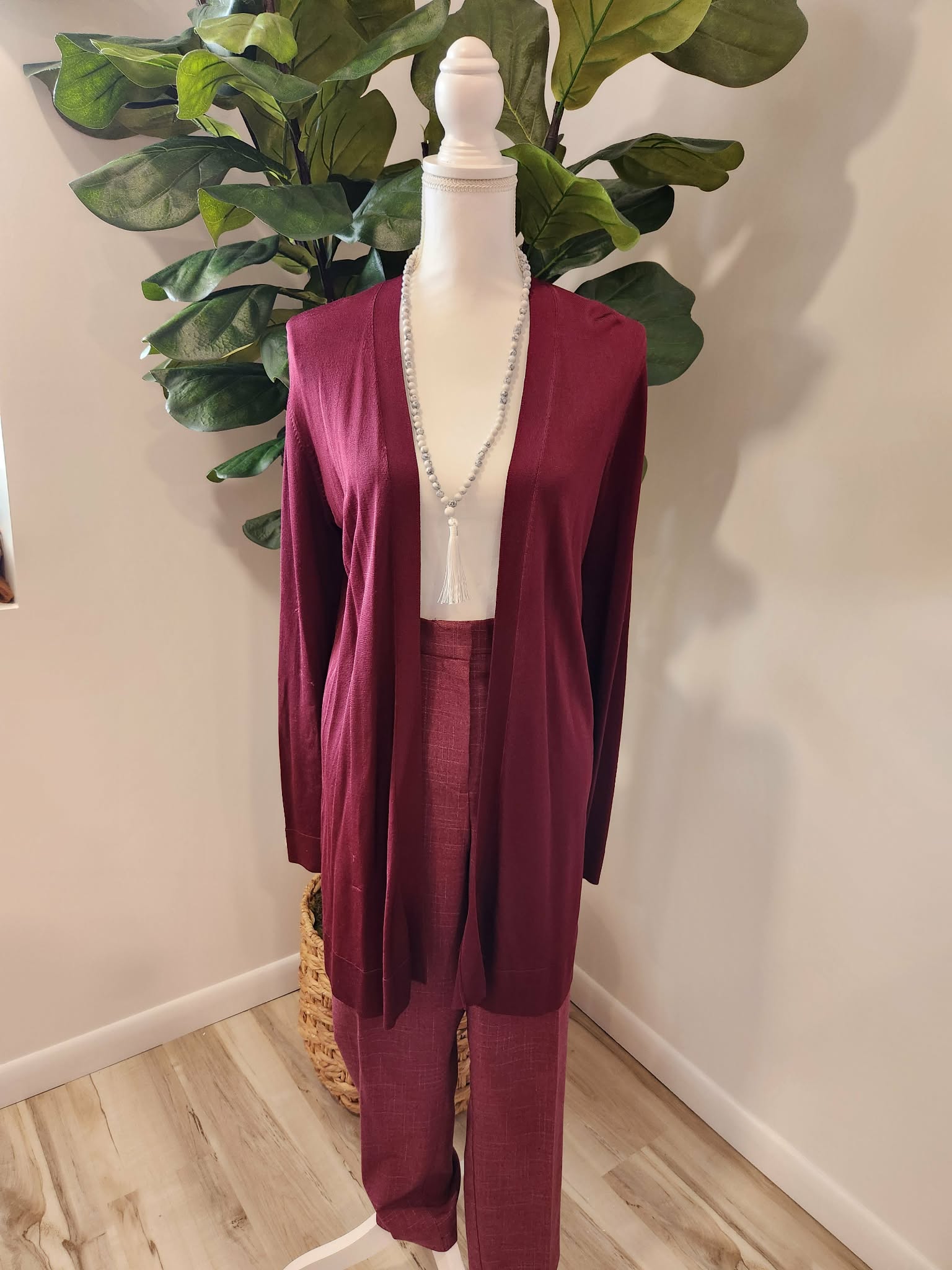 Ann Taylor Fine Knit Long "silky" cardigan