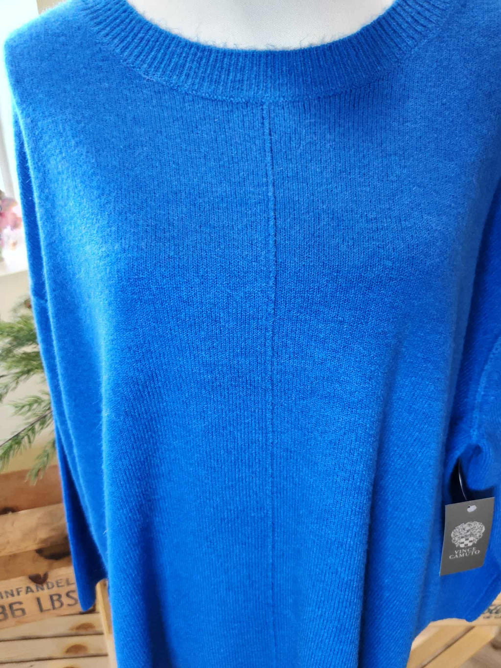 Vince Camuto Colbalt Blue Tunic Sweater