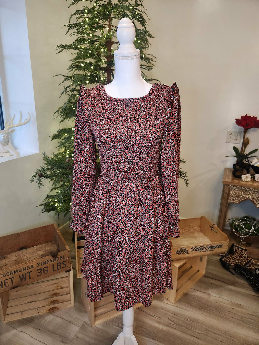 Pretty Petal Smock Dress by Kirundo