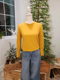 Mustard yellow, puff sleeve Sweater by the Loft
