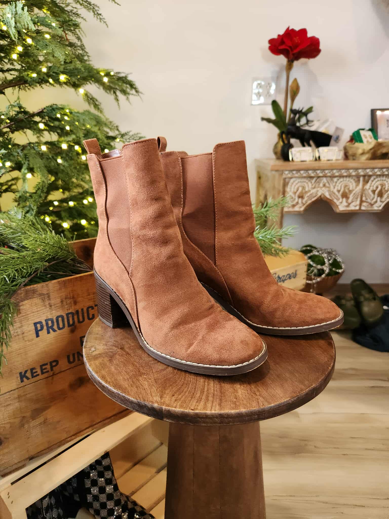 Brown High Ankle Bootie from The Loft - size 7.5