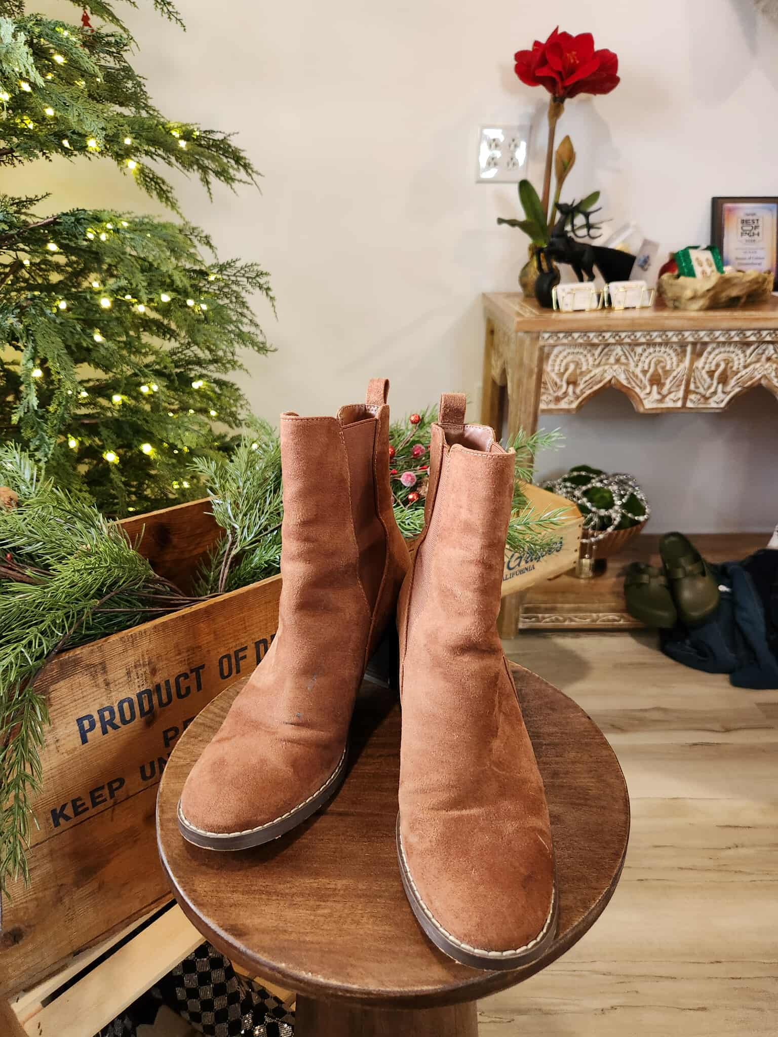 Brown High Ankle Bootie from The Loft - size 7.5