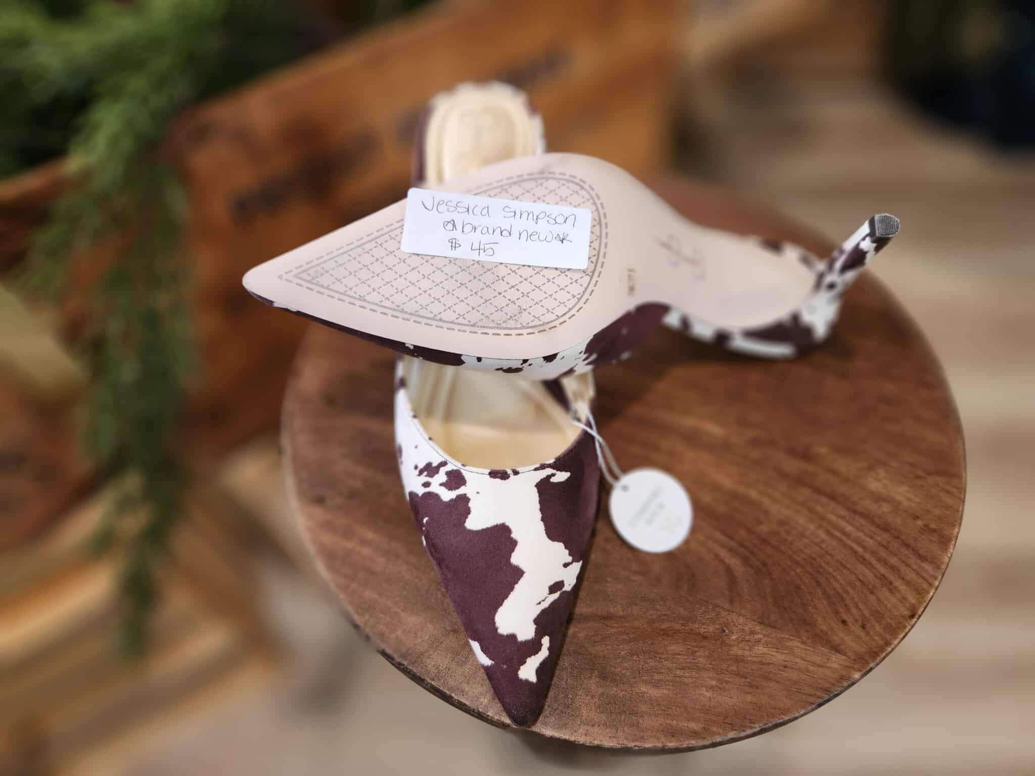 Cow Print Mule by Jessica Simpson - size 7