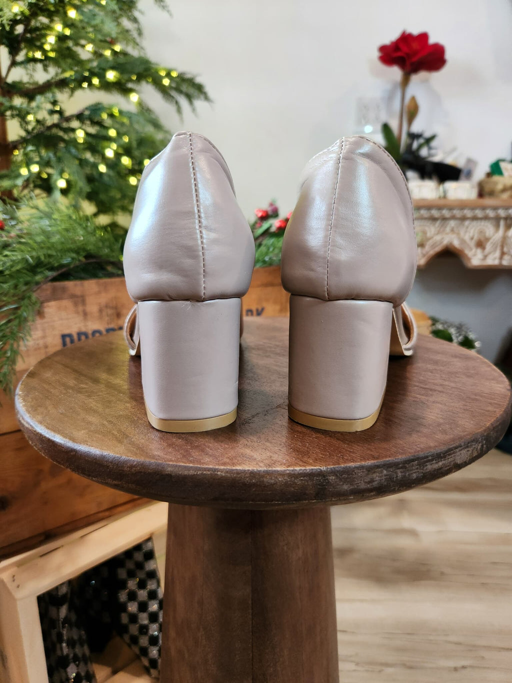 Nude Euro Asymmetrical Heel - Euro size 39