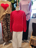 Heart Cable Knit Cotton Sweater by CrewCuts