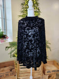 Torrid Black Velvet Burnout Mockneck