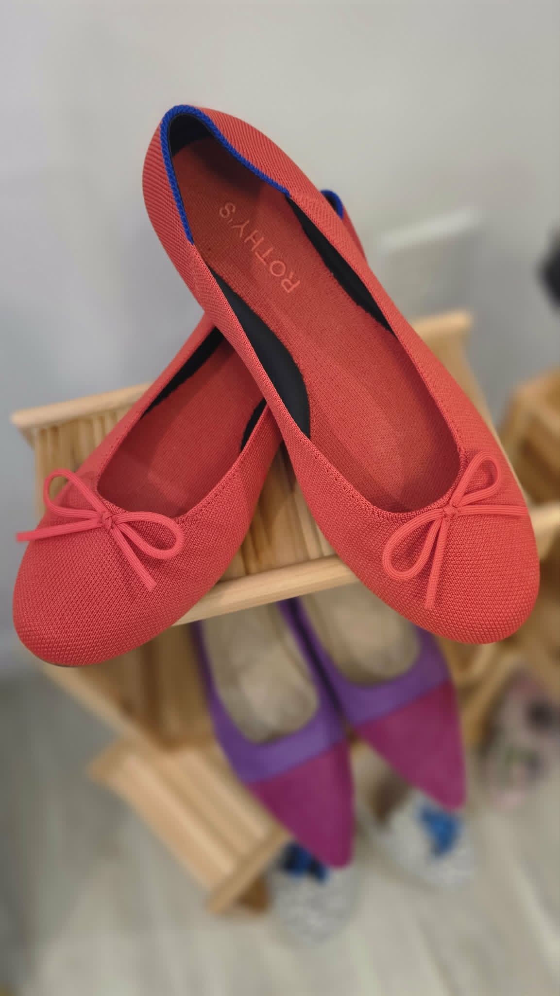 Rothy's The Ballet Flat in Glamour Red