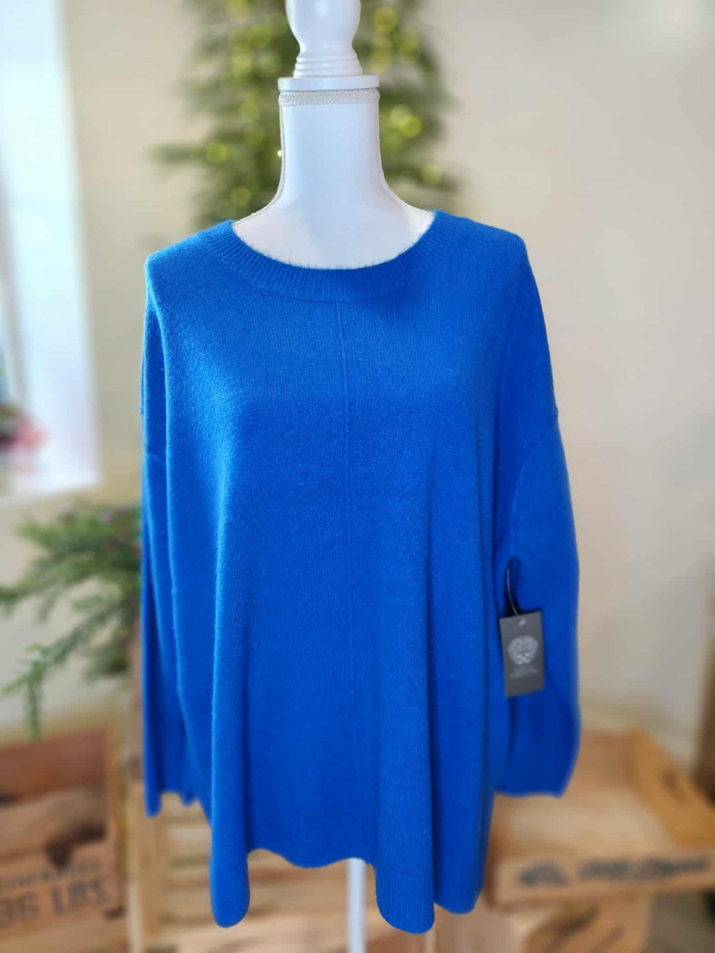 Vince Camuto Colbalt Blue Tunic Sweater