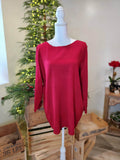 Holiday True Red Boatneck Sweater by Cable & Gauge