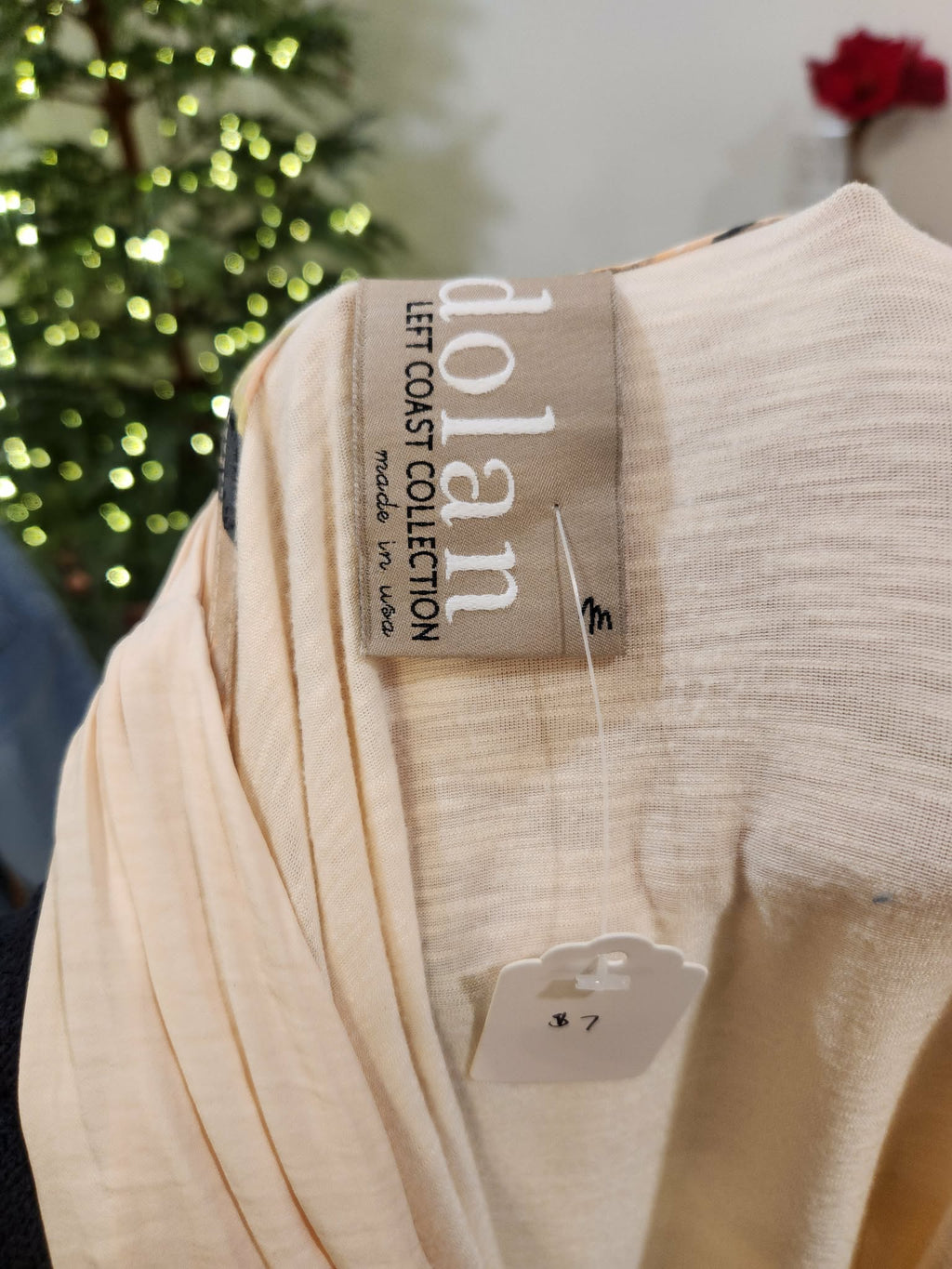 Ivory Wrap Knit Blouse by Dolan