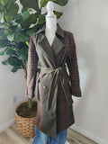 Women's Plaid Patchwork Overcoat